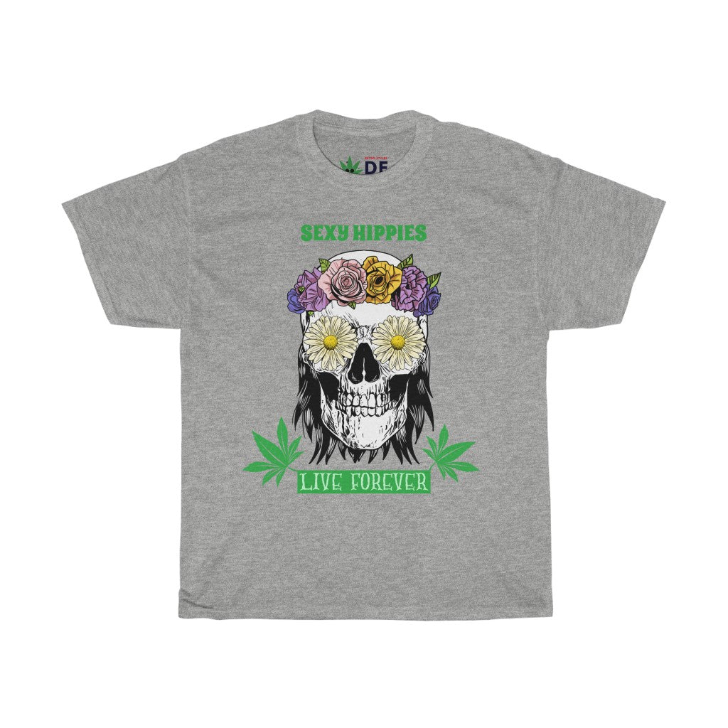 Sexy Hippies Live Forever - Hippie Skull