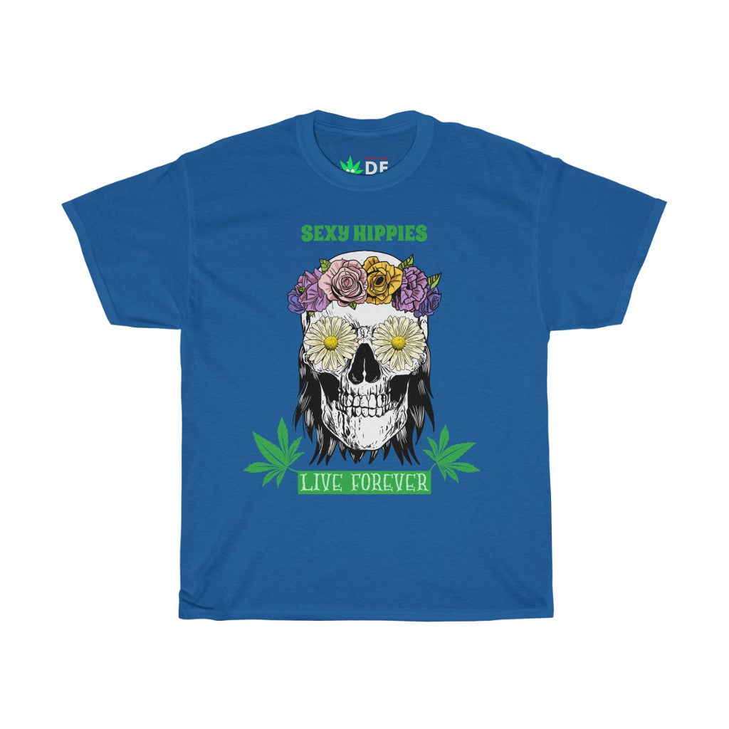 Sexy Hippies Live Forever - Hippie Skull