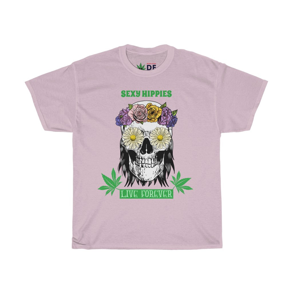 Sexy Hippies Live Forever - Hippie Skull
