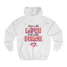 Load image into Gallery viewer, Sexy Hippie Hoodie - Begin with LOVE - End with PEACE
