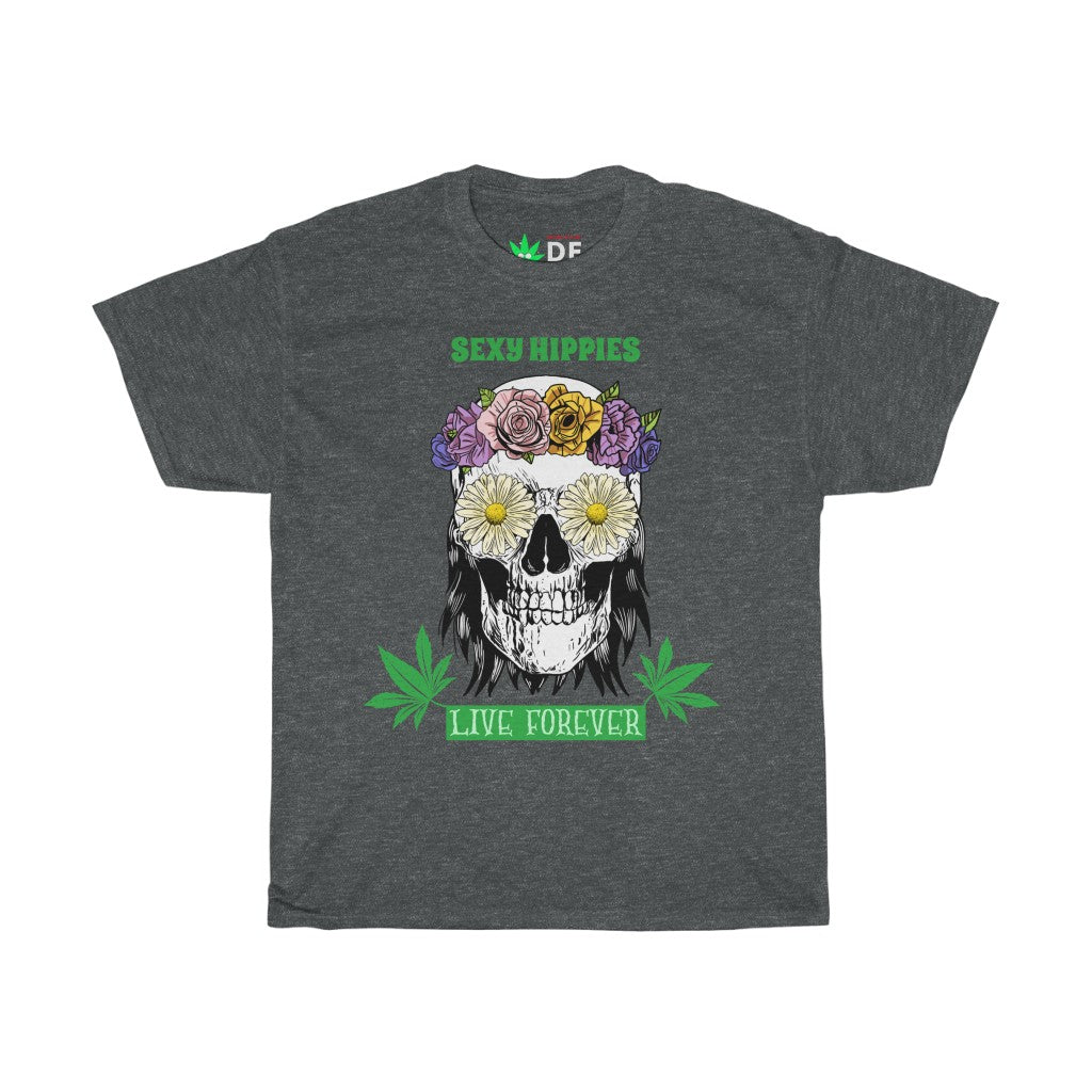 Sexy Hippies Live Forever - Hippie Skull